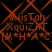 Animated orange pixelated text and geometric shapes on black background with repeated patterns.