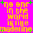 Pixelated yellow text on bright pink background with green plus signs, repeating 'no one in the world is like madeline' across four quadrants.