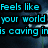 Blue text on dark background with white floral elements, displaying lyrics from a song about missing someone.
