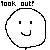 Six pixelated cartoon faces with text labels, one face shows a volleyball animation; all on white background with gray bottom section.