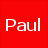 Six colored squares arranged in a , each containing the word 'Paul' in white text