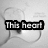 Black-and-white animated icon with heart-shaped background showing sequential text changes: 'This heart', 'beats', 'beats for only you.', and 'My heart is yours'.