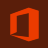 A pixelated orange 3D cube outline with a dark brown interior on a solid brown background, viewed from a low angle.
