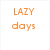 six text-based icons with distinct color schemes and pixelated fonts on white backgrounds, each displaying a phrase related to summer or leisure activities