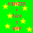 Green background with yellow stars and pink text reading 'KENZIE + TAY = BFF' in two identical vertical sections.