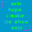 Blue background with green text and pink star accents arranged in a pattern