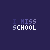 A 4x3 contact sheet of an animated icon showing sequential frames with pixelated text "I MISS SCHOOL" on a dark blue background, where the word "SCHOOL" alternates between white and light purple in each frame.