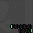 Pixelated text animation cycles through variations of 'AN' and 'EGO' with green cyan and black color scheme on dark gray background.