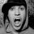 A black-and-white animated icon shows a person with long hair and a dark hat, first with mouth open in a shout, then with text overlay expressing shock.