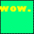 Animated contact sheet showing three sequential frames of a pixelated green icon with yellow and white text reading "WOW. you're weird" across different states.