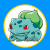 A split-screen animated contact sheet showing a pixelated Bulbasaur icon on the left and green text reading "Original Icons .com" on the right against contrasting backgrounds.