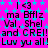 A static image with a bright pink background and cyan star patterns, displaying repeated text in black pixelated font.
