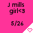 Pink background with repeated text and date, white triangular corner with heart symbol, animated heart in corner.