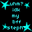 Cyan pixelated text and star shapes on black background, with repeated phrases and star positions changing across frames.