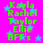 Bright pink background with blue stars and green text listing names and "BFF's" in a repeated pattern.