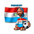 Pixelated static icon of a person holding a soccer ball in front of the Dutch flag, wearing blue and red sports attire with visible green accents on clothing.