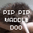 A pixelated animal with brown fur and a white snout appears in four , displaying text changes across the top-left