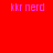 Four colored display 'kkr nerd' text in pink pixelated font, each a different solid background color with no visible animation changes