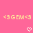 <sGEM<s text appears in three of yellow pixelated characters on pink background with white heart icons below each