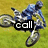 A pixelated image of a person riding a motorcycle on grass, with overlaid text changing across frames.