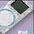 Pixelated of four distinct buddy icons featuring an iPod, heart-shaped eye, 'LOVE' text, and music headphones with musical notes