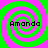 Four identical spiral patterns in bright green and pink with the name "Amanda" overlaid on each, arranged in a