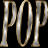 Static 48x48 pixel icon featuring stylized metallic letters M, O, P on a black background with visible dithering and anti-aliasing effects.
