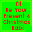 A 4-frame animated contact sheet of a green buddy icon with red text reading "I'll Be Your Present 4 Christmas Babi" and yellow border, showing frame-specific symbols in bottom-right corners.
