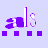 Pixelated purple 'als' text with four small squares below, set against light blue and white backgrounds with black and purple text elements.
