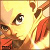 nine identical anime-style character portraits with red shoulder accents, each labeled 'HERO' in orange text on a black background