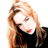 Static 48x48 pixel icon of a person with long light brown hair wearing a black top, viewed from the side against a white background.