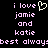 Pixelated text in light purple on black background with a heart symbol replacing 'love' and repeated phrases.