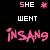 Pixelated text and star symbols on black background with gray rectangle, showing animation where top-right star changes from white to pink.