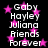 Black background with pink stars and repeated white text listing names and 'Friends Forever' in a pattern