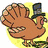 six holiday-themed cartoon images with text overlays on colored backgrounds