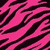 Six distinct tiger-stripe patterns in bright pink, yellow, green, blue, orange, and gray arranged in a with black stripes on solid backgrounds
