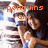 A pixelated image of a person with dark hair and blue clothing, overlaid with orange text reading 'penguins are ORANGE colleen fujimori (333)' in two