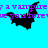 Pixelated black bat silhouettes on cyan background with purple text reading 'a vampire? a vampire' and 'love you forever'.