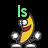 Animated banana character with white eyes and red mouth on black background, displaying green text phrases above each frame.