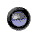 Circular icon with black border and light purple interior showing a white cloud-like shape with a small dark spot, animated to change position and size across frames.