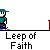 Pixelated character in teal shirt and cap with blue pants, performing a sequence of arm and body movements against gray background.