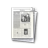 Pixelated grayscale image of a rectangular object with layered borders and internal sections containing dark and light gray shapes.
