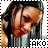 Animated sequence showing a person with long dark hair in multiple poses, wearing a dark headband and red-and-black striped top, with 'HKU' text visible at bottom of each frame.