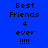 Blue background with pixelated text reading 'Best Friends 4 ever !!!!' in black, with light blue highlight boxes shifting across different text elements.