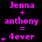 A static digital image displays repeated text in bright pink on a black background with a gray rectangle at the bottom right.