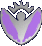 Animated sequence of a stylized figure with purple and gray wings, crown-like top, and segmented body in various poses.
