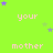 A static image with a bright green background displays repeated text and star symbols in various colors.