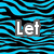 Blue and black zebra-stripe background with white text "Let The Music Blast" and a white heart symbol.