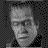 Six grayscale animated frames of human faces in a 3x2 contact sheet layout, each frame showing distinct facial expressions and hairstyles with visible pixelation and dithering effects.