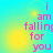 Pixelated text 'i am falling for you' in pink on cyan-yellow gradient background with yellow circular highlights.
